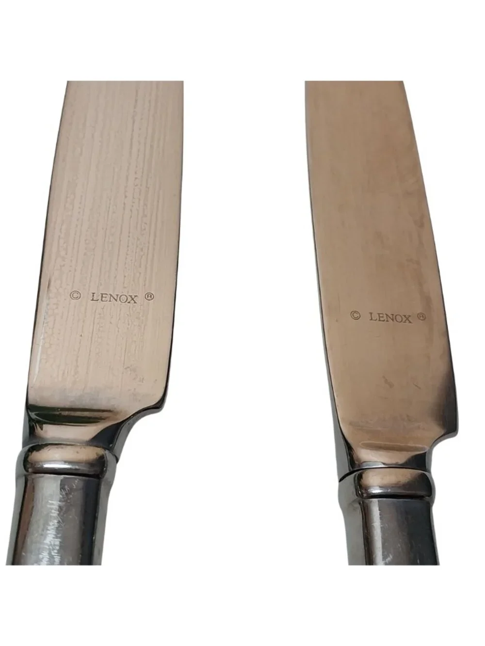 Set of 2 Lenox Federal Platnium 18/10 Stainless Steel Butter Knives Flatware